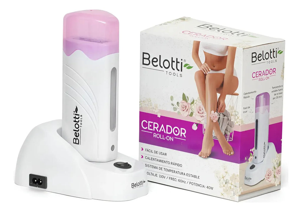 Cerador Roll-On Profesional Belotti Tools | Calentador de Cera Depilatoria con Base de Carga