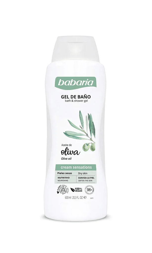 Gel de ducha aceite de oliva | Babaria cream sensations | Babaria 600 mL.