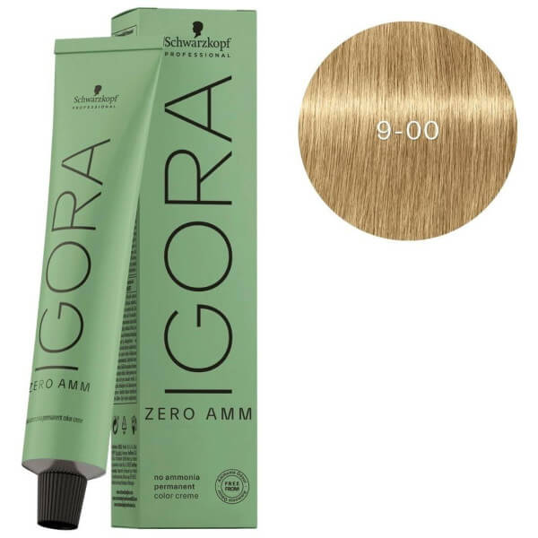 Tinte Igora Zero AMM 9-00 Rubio Muy Claro Natural Extra | Schwarzkopf Professional (60ml)