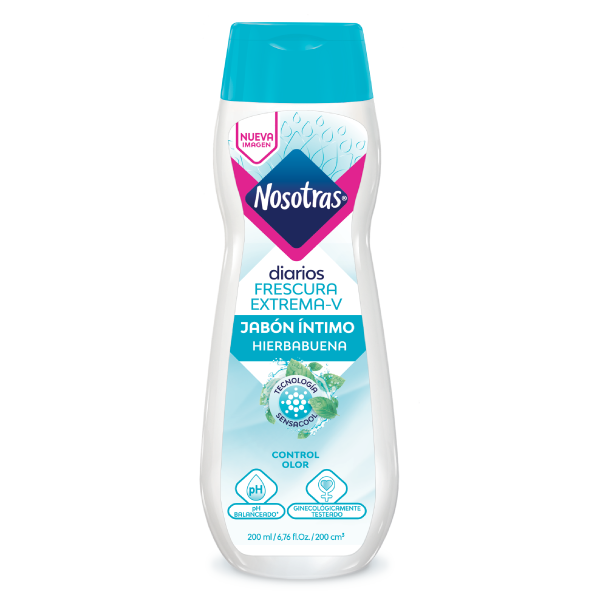 Jabón Íntimo Nosotras Frescura Extrema Hierbabuena 200 ml | Control de Olor