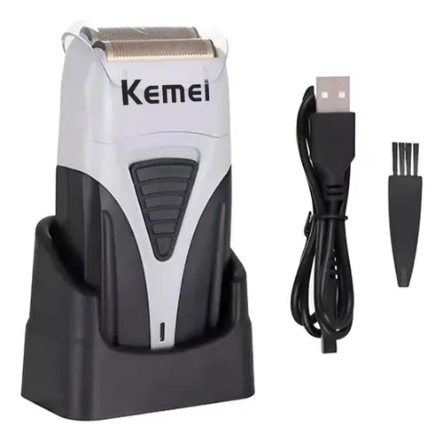 Afeitadora Eléctrica Kemei Recargable | Doble Cuchilla | Inalámbrica y Portátil