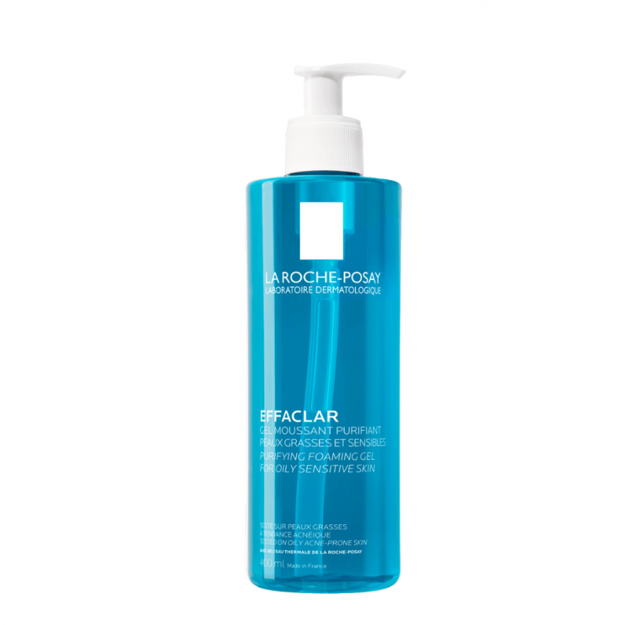 La Roche-Posay Effaclar Gel Purificante – Limpiador para Piel Grasa y Sensible | 400ml (Formato Grande con Dosificador)