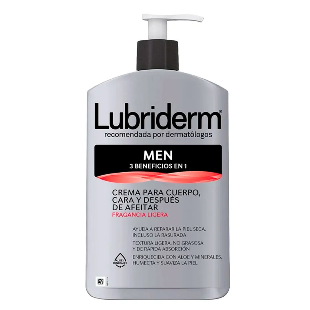 Lubriderm Men para Cuerpo, Cara y Después de Afeitar 400ml