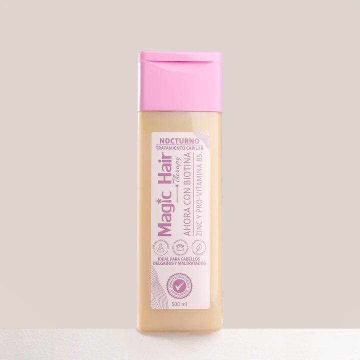 Magic Hair Tratamiento Capilar Nocturno 500 ml | Crema Reparadora Anticaída con Zinc y Pro-Vitamina B5