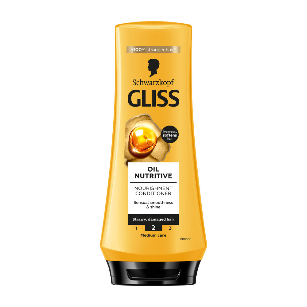 Acondicionador Schwarzkopf Gliss Oil Nutritive | Nutrición y Suavidad | 200 ml