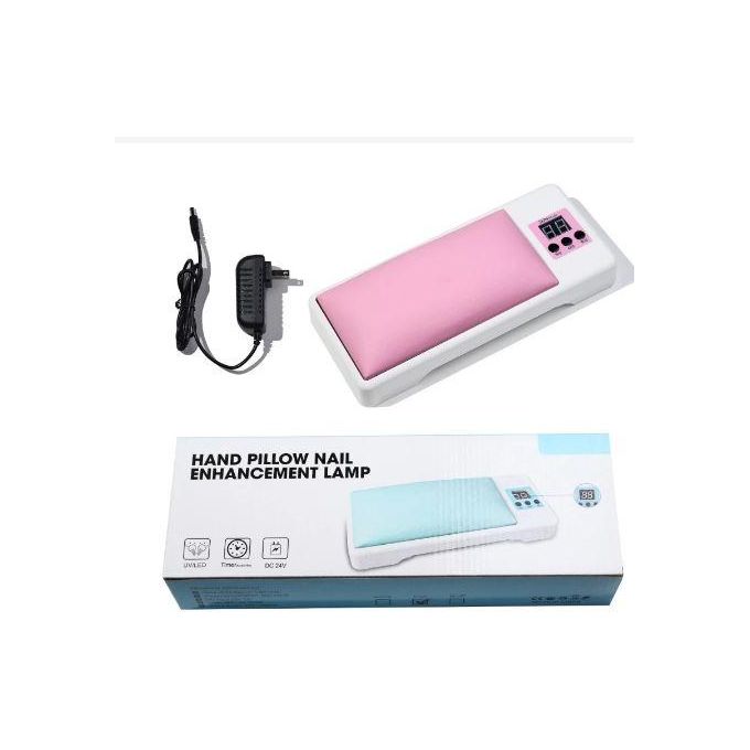 Lámpara UV/LED con Apoyamanos 2 en 1 para Uñas | Cojín Ergonómico y Cabina de Curado Profesional