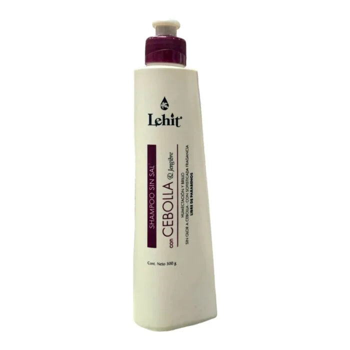 Shampoo de Cebolla y Jengibre Lehit Sin Sal 300g | Humectación y Brillo