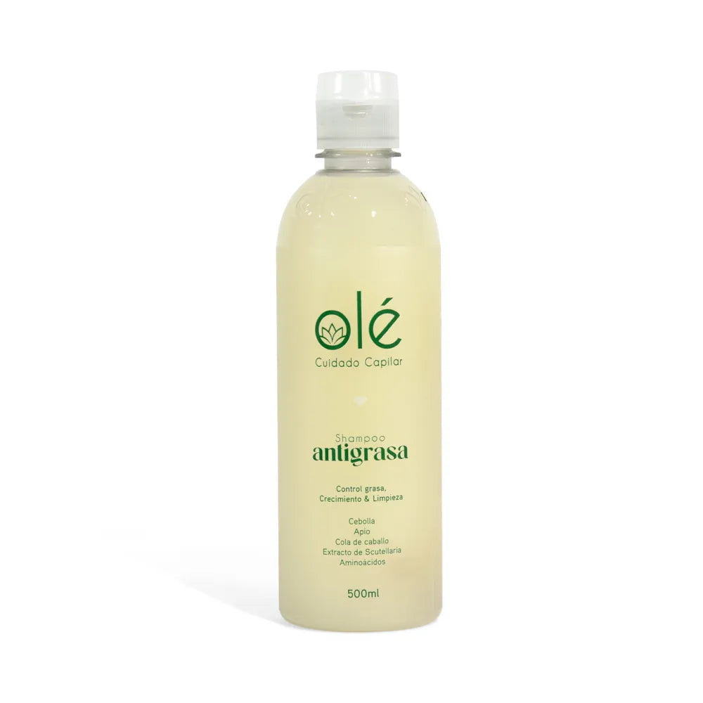 Shampoo Control Grasa Olé Cuidado Capilar (500ml) | Control de Sebo Avanzado, Crecimiento y Limpieza Profunda
