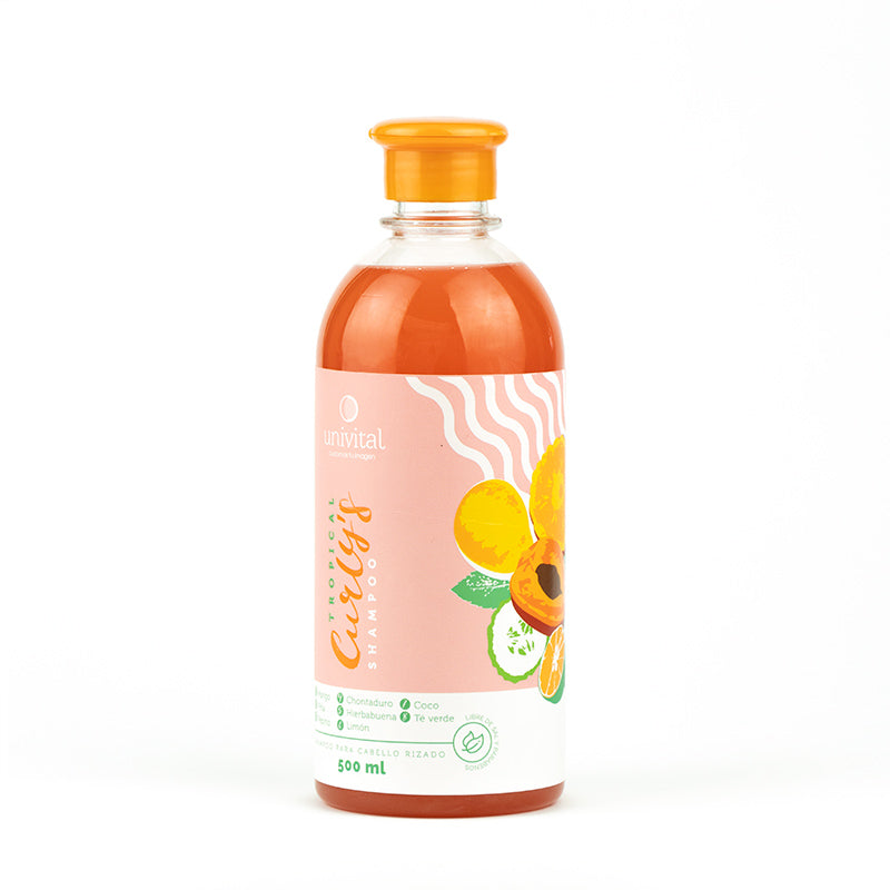Shampoo Tropical Curly's Univital 500 ml: Nutrición y Vitalidad para tus Rizos y Afro