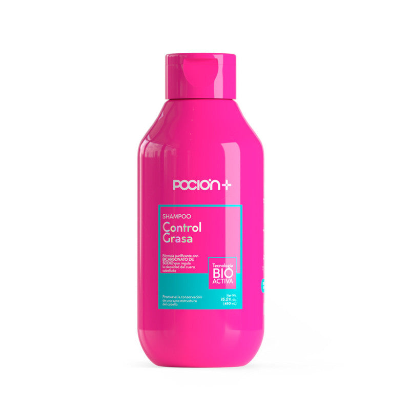 Shampoo La Poción Control Grasa | Fórmula Purificante con Bicarbonato de Sodio 450ml