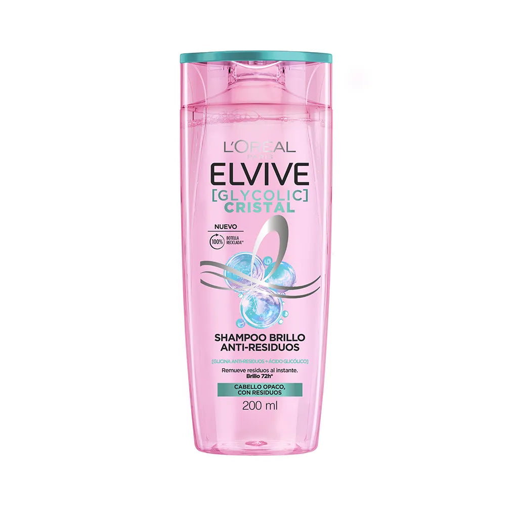 Shampoo Brillo Anti-Residuos L'Oréal Elvive Glycolic Cristal (370ml)