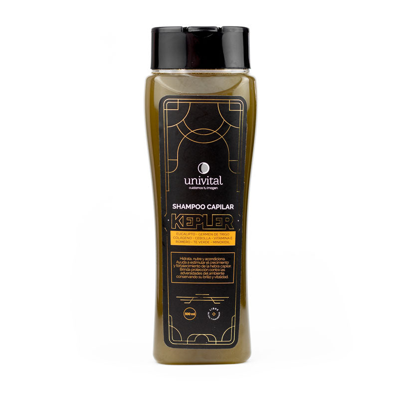 Shampoo Capilar Kepler Univital 500 ml: Fuerza, Crecimiento y Cuidado Avanzado para el Cabello del Hombre