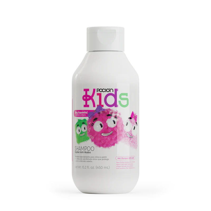Shampoo Infantil Poción Kids Anti-Nudos | Cuidado Suave y Brillante | 450 ml