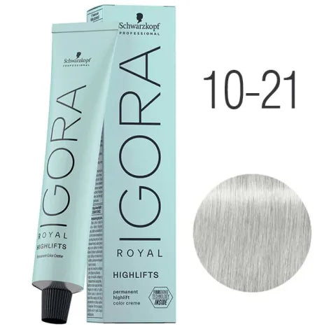 Igora Royal Highlifts 10-21 Ultra Rubio Ceniza Mate | Coloración Profesional de Alto Rendimiento
