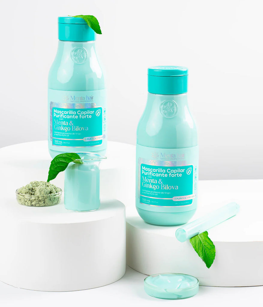 Mascarilla Capilar Purificante Menta & Ginkgo Biloba 550ml