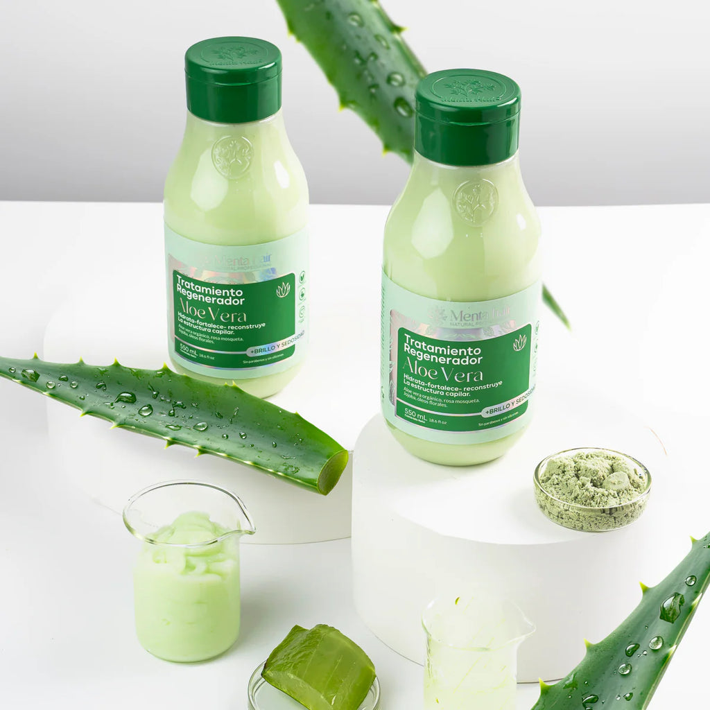 Tratamiento Regenerador Aloe Vera Menta Hair 550ml | Hidratación y Reconstrucción Capilar